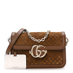 Suede Microguccissima Go Small Shoulder Bag Brown