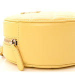 Caviar Quilted Gripoix CC Round Clutch With Chain Yellow
