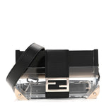 Plexiglass Vitello Mini Baguette Trunk Black Transparent