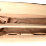 Textured Calfskin Web Small Ophidia Chain Shoulder Bag Mystic White