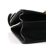 Moon Calfskin Web Large Dionysus Bamboo Top Handle Bag Black Bright Evergreen Hibiscus Red