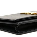 Smooth Calfskin Classic Monogram Kate Tassel Chain Wallet Black