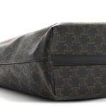 Triomphe Canvas Calfskin Wave Print Museum Bag Black