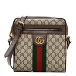GG Supreme Monogram Web Small Ophidia Messenger Bag Brown