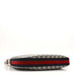 GG Supreme Monogram Textured Calfskin Web Small Attache Shoulder Bag Beige Blue
