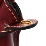 Calfskin Medium Marcie Satchel Stormy Red