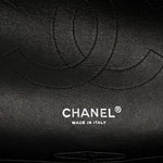 Patent Quilted Jumbo Double Flap Black