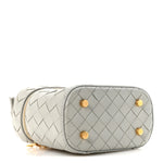 Nappa Intrecciato Small Vanity Case On Strap Agate Grey
