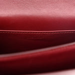 Box Calfskin Teen Classic Box Flap Bag Burgundy