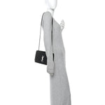 Grain De Poudre Medium Classic Monogram Kate Satchel Black White
