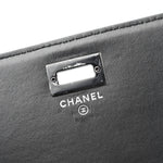 Aged Calfskin Chevron Quilted Reissue 2.55 Square Wallet On Chain WOC So Black