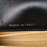 Lambskin Quilted Coco Clips Mini Wallet On Chain WOC Black