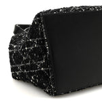 Calfskin Tweed Cannage Medium Toujours Black White