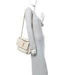 Grained Lambskin Monogram Medium Niki Chain Satchel Crema Soft