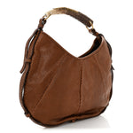 Snakeskin Buffalo Horn Mombasa Hobo Brown