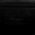 Grain De Poudre Textured Mixed Matelasse Triquilt Medium Monogram Monochrome Satchel Black