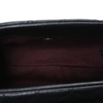 Shiny Sheepskin Quilted Mini Trapezio Flap Black