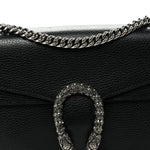 Pebbled Calfskin Small Dionysus Shoulder Bag Black