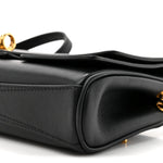 Smooth Calfskin Small Bel Air Clutch On Strap Black
