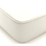 Spazzolato Triangle Small Double Handle Crossbody Tote White