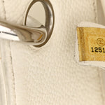 Caviar Quilted Grand Shopping Tote GST White