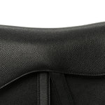 Grained Calfskin Saddle Bag Black