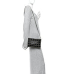 Lambskin Chain Frame Shoulder Bag Black