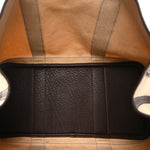 Toile Buffle Gala Garden Party Tote 36 MM Marron Fonce