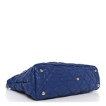 Calfskin Quilted French Riviera Hobo  Blue