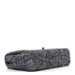Sequin Quilted Small Single Flap Grey Dark Grey