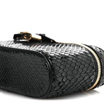 Snakeskin Vanity Pouch Black