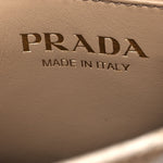 Jacquard Saffiano Triangolo Symbole Embroidered Micro Tote Corda Talco