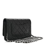 Caviar Quilted CC Turnlock Wallet On Chain WOC Black