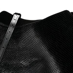 Extra Supple Calfskin Snakeskin Embossed Calfskin Small Tool 2.0 North-South Tote Black