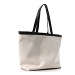 Canvas Mix Nappa Intrecciato Flip Flap Tote Natural Fondant