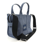 Cotton Canvas Small The Traveler Tote Bag Blue