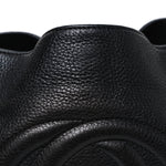 Pebbled Calfskin Medium Soho Chain Shoulder Bag Black