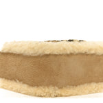 Suede Shearling Triomphe Mini Chain Claude Natural