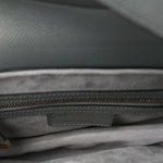 Grained Calfskin Saddle Bag Grey Stone