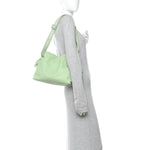 Nappa Calfskin Flamenco Knot Clutch Green