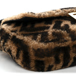 Shearling Vitello Dolce Macro FF 1974 Baguette Tobacco Black
