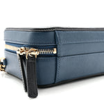 Caviar Quilted Small CC Filigree Vanity Case Navy Black