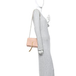Snakeskin Medium Classic Monogram Kate Tassel Satchel Beige