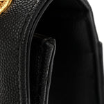 Grain De Poudre Textured Mixed Matelasse Triquilt Medium Monogram Satchel Black