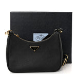 Saffiano Lux Re-Edition 2005 Shoulder Bag Black