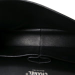 Patent Quilted Jumbo Double Flap Black