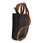Triomphe Canvas Calfskin Mini Vertical Cabas Tan