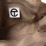 Metallic Vegan Leather Medium Shopping Bag Gold