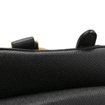 Grained Calfskin Saddle Bag Black