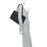 Caviar Quilted Grand Shopping Tote GST Black